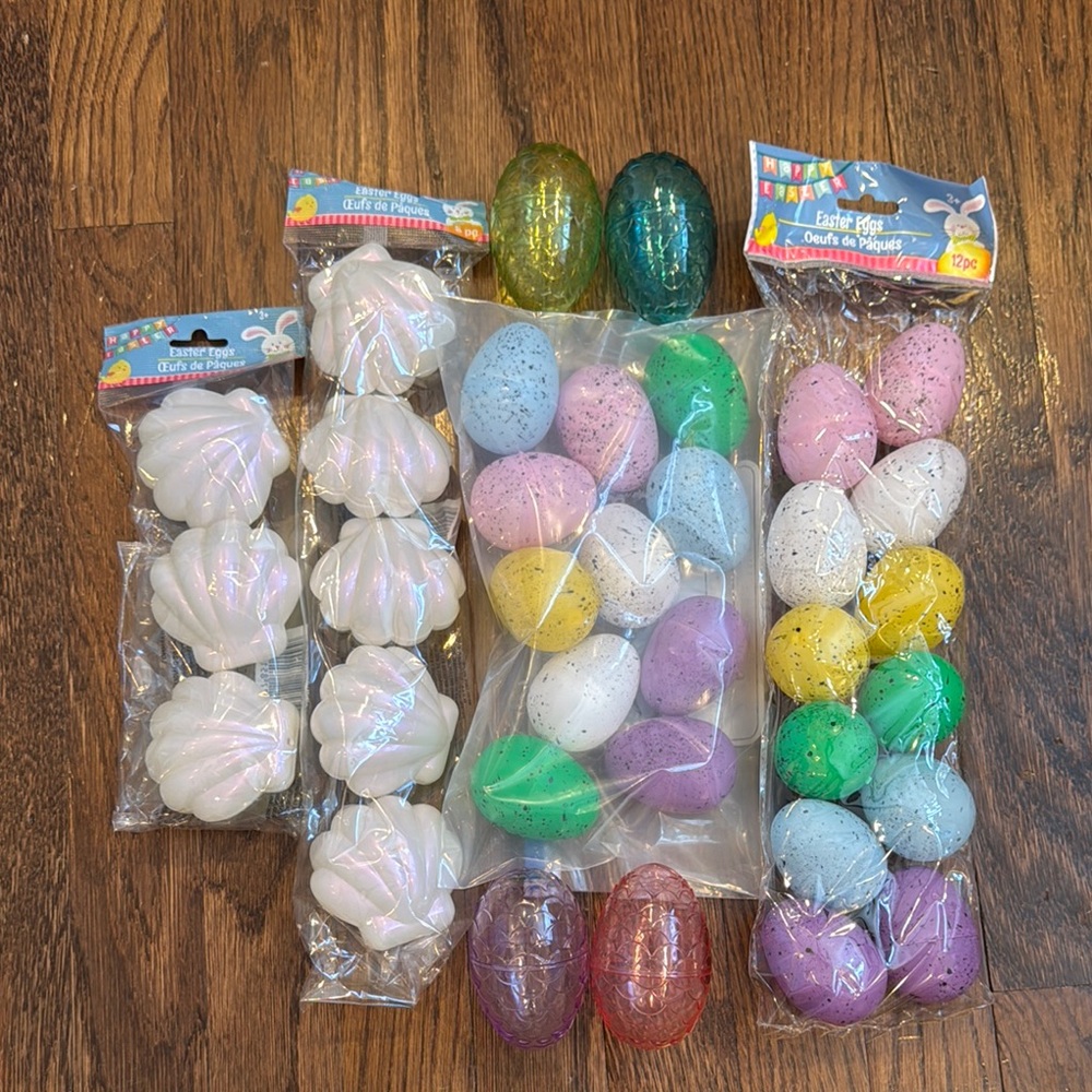 Colorful Easter Egg Set- speckled eggs, mermaid eggs, seashell eggs